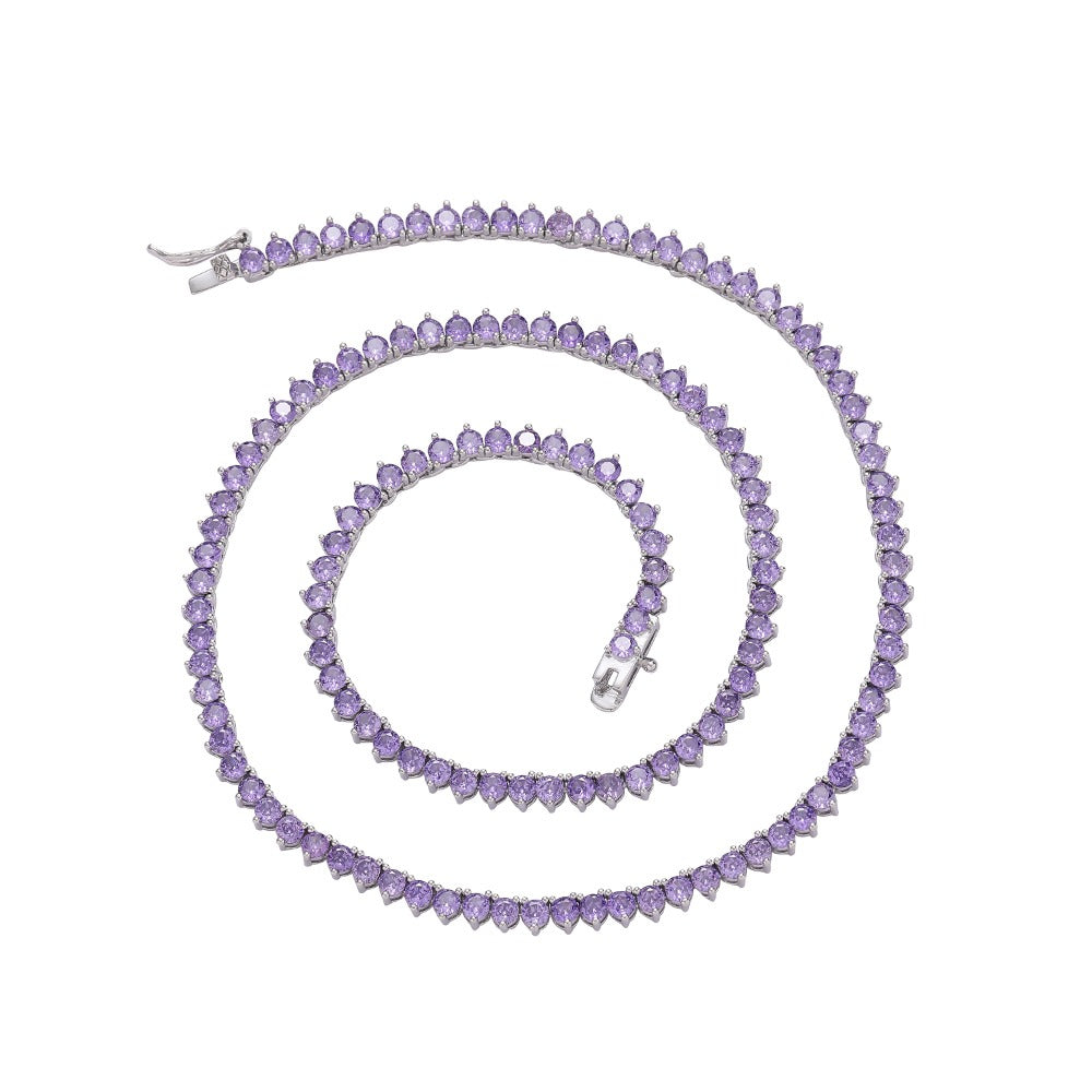 Tennis Necklace Purple