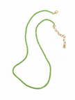 Vibrant Green CZ Beaded Necklace – 2mm