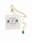 Tourmaline Teardrop Jewelry Set