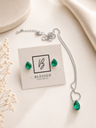 Tourmaline Teardrop Jewelry Set