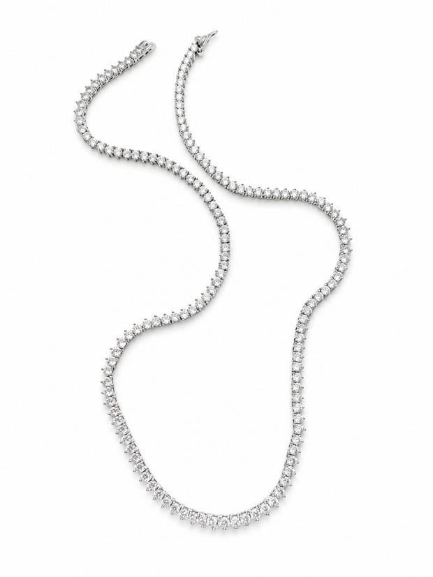 Classic Crystal 3-Prong Tennis Necklace
