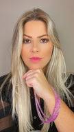 Tennis Necklace Riviera Pink