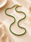 Emerald Green Tennis Necklace 3mm | Adjustable 16–18”