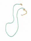 Mint Green CZ Beaded Necklace 2mm