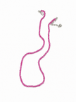 Pink CZ Beaded Necklace 3mm | Dainty Pink Necklace