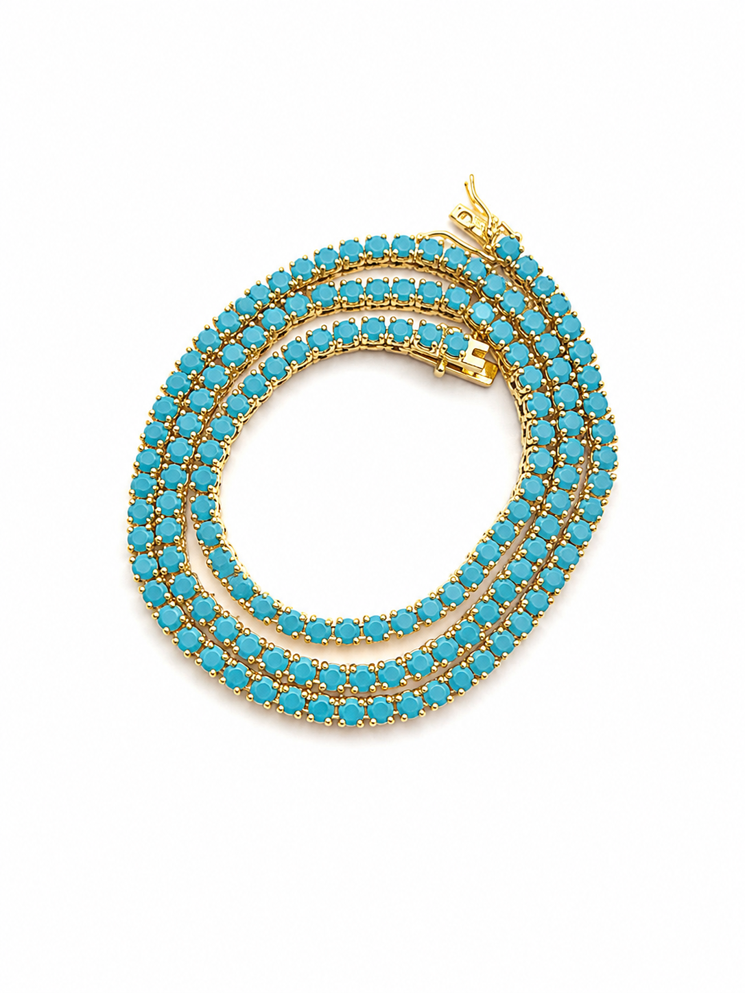 Turquoise Tennis Necklace 3mm