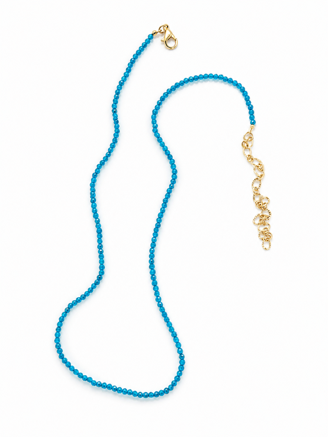 Turmaline Blue CZ Necklace 2mm | Colorful Zirconia Necklace