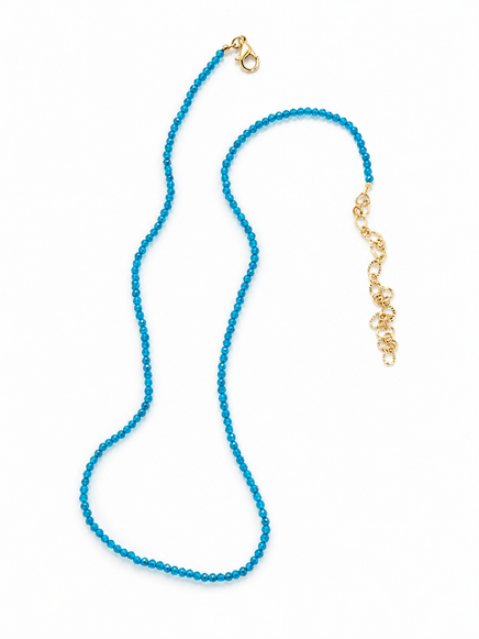 Turmaline Blue CZ Necklace 2mm | Colorful Zirconia Necklace