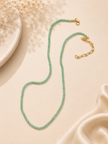 Mint Green CZ Beaded Necklace 2mm