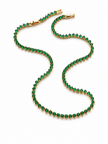 Emerald Green Tennis Necklace 3mm | Adjustable 16–18”