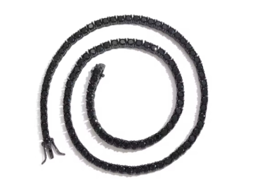 Tennis Necklace Riviera Black