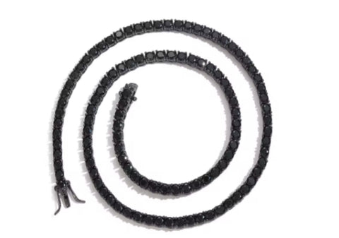 Tennis Necklace Riviera Black